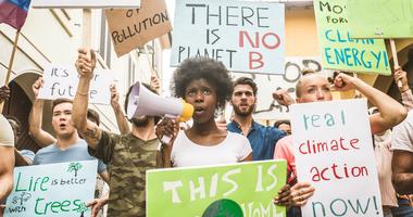 Protestors at a Rally
